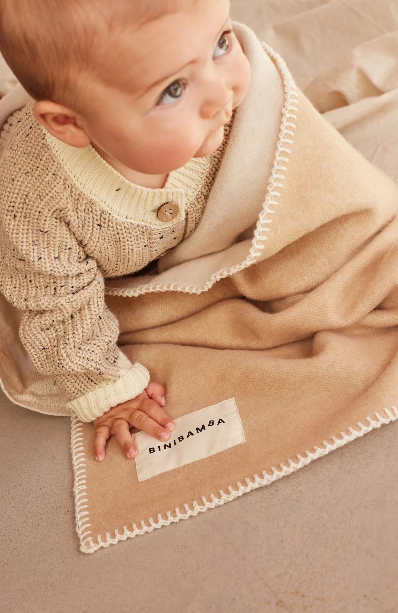 Двухцветный плед из мериноса - Merino Biniblanket