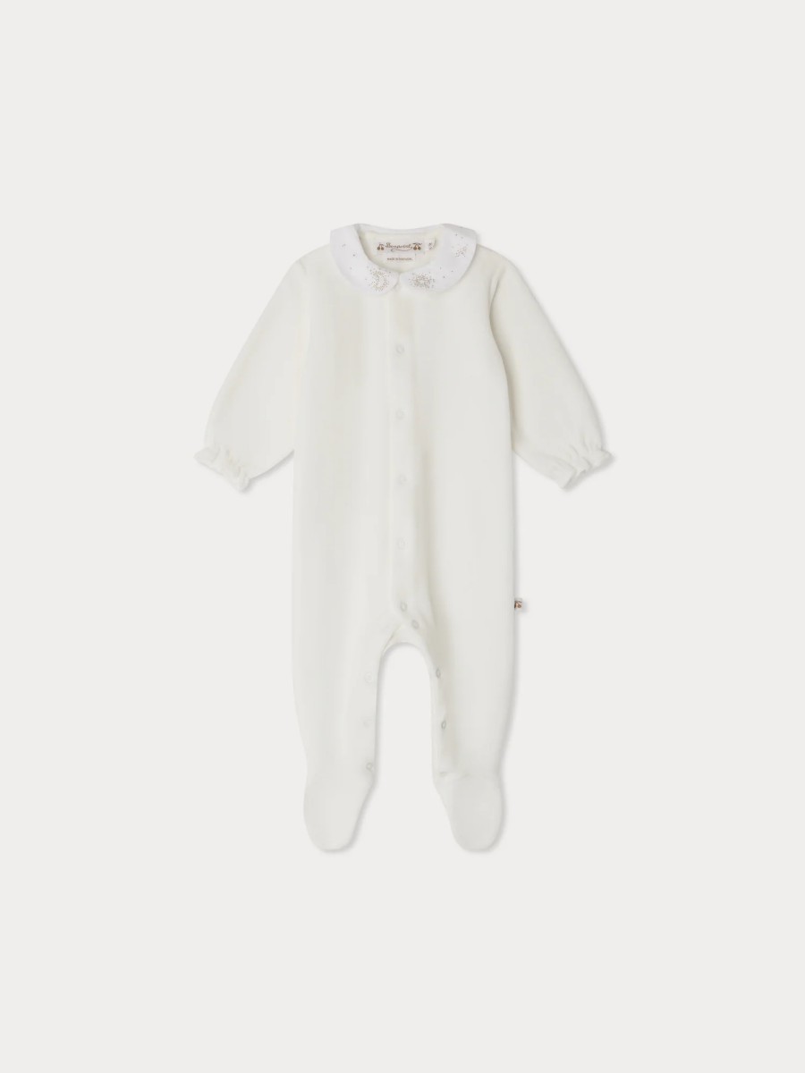 Пижама Tintina из бархата с вышивкой / Velvet Pajamas with embroidered stars and moons