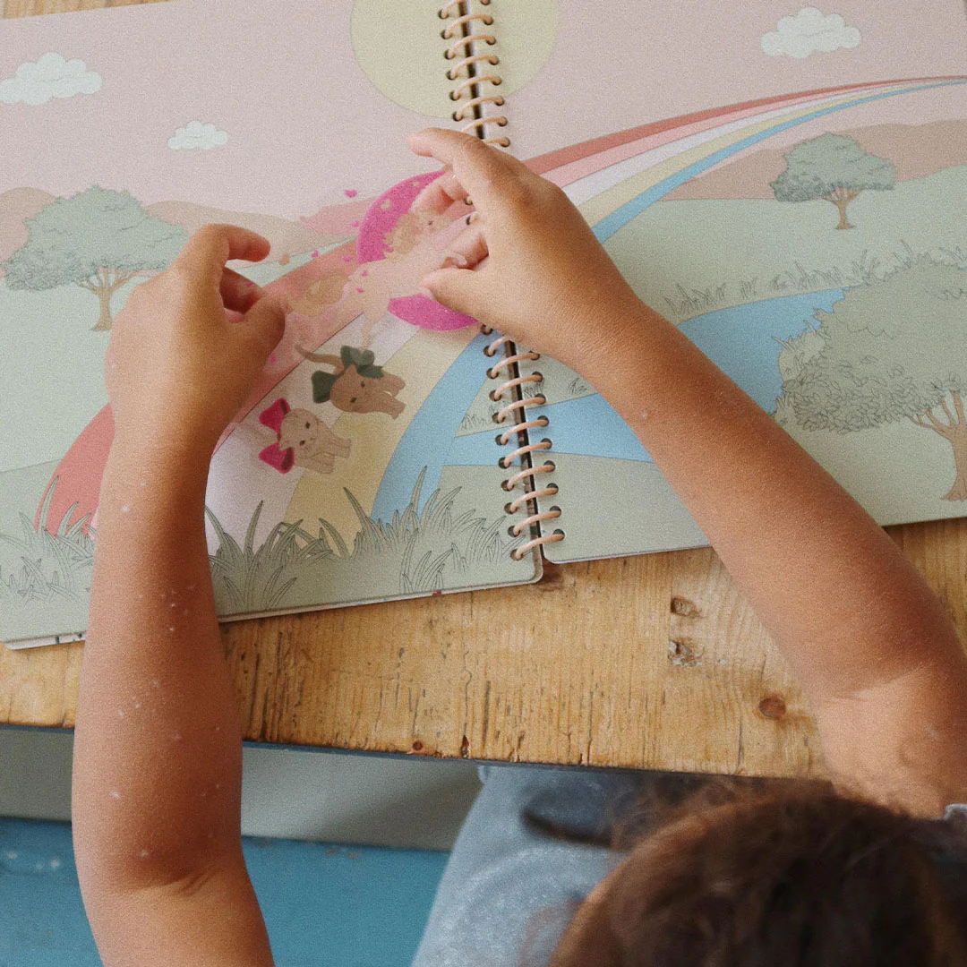 Стикербук - книжка с наклейками (Розовая) / Sticker Book Blush