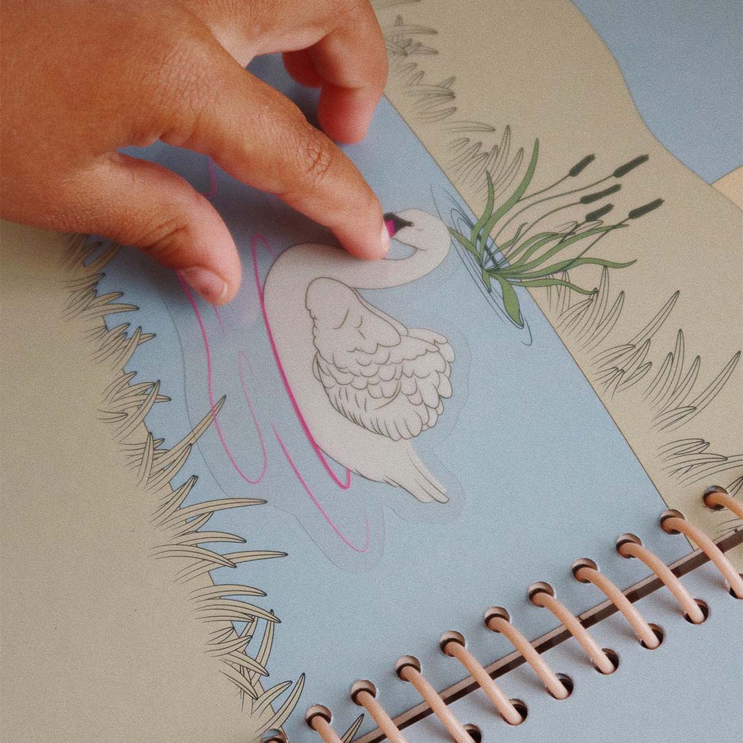 Стикербук - книжка с наклейками (Розовая) / Sticker Book Blush